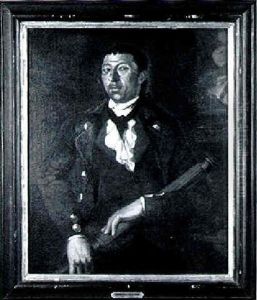 Gentleman Holding A Spyglass And Standing Before A Window by Christian Gullager