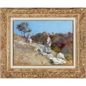 Washerwomen In Provence by Adolphe Ernest Gumery