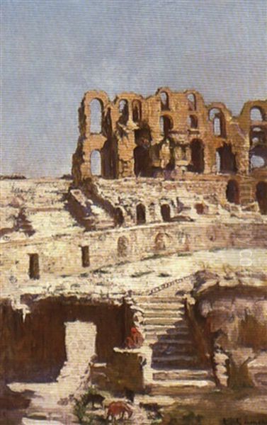 Jeune Garcon Dans L'amphitheatre D'el Djem, Tunisie - view 1
