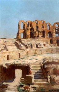 Le Colisee D'el Djem by Adolphe Ernest Gumery
