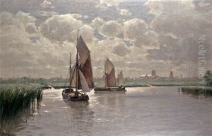 Sailors Before Dordrecht by Erwin Carl Wilhelm Guenther