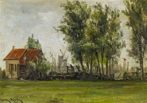 Bootshaus In Holland by Erwin Carl Wilhelm Guenther