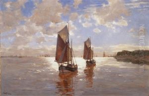 Segelboote In Hollandischer Bucht by Erwin Carl Wilhelm Guenther