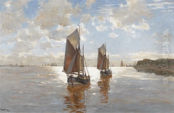 Segelschiffe In Norddeutscher Bucht - view 1