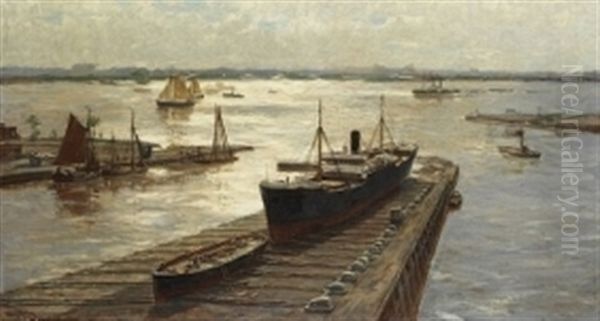 Weitraumige Hafenlandschaft Mit Trockendock - view 1