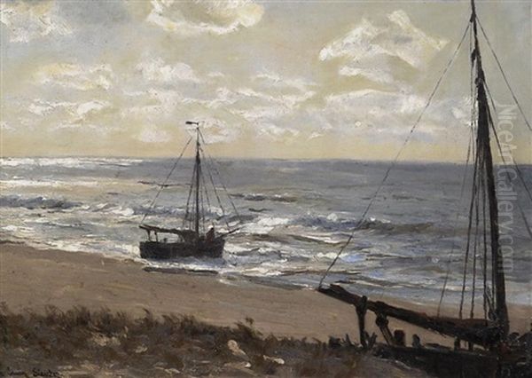 Aufliegende Segler Am Strand - view 1