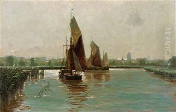Sailing In A Riverlandscape - view 1