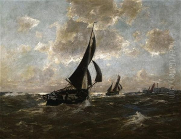 Heimkehrende Fischerboote Vor Oostende - view 1