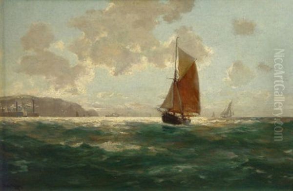 Schiffe Vor Dem Hafen Von Dover - view 1