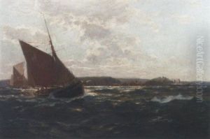 Fisherboote Vor Der Englischen Kanalkuste by Erwin Carl Wilhelm Guenther
