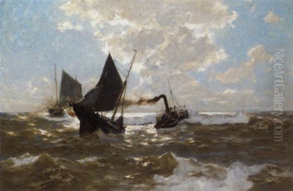Towing Out Against The Ebb Tide - view 1