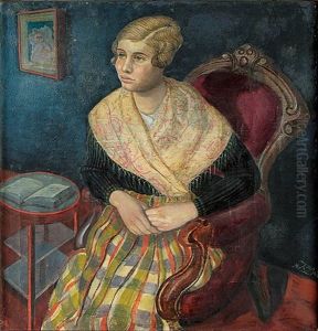 Bildnis Maria Gunther Im Lehnstuhl