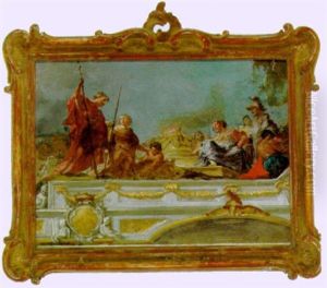 Aeneas Tritt Vor Den Thron Des Fursten Evander by Matthaeus Guenther