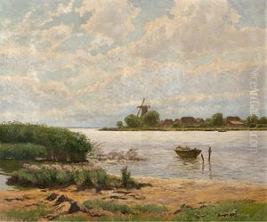Niederlandische Uferlandschaft by Otto Guenther-Naumburg