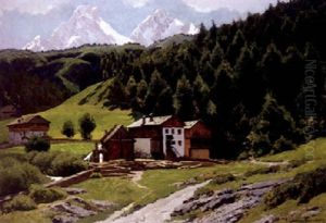 Sommerliche Landschaft Mit Sogewerk by Otto Guenther-Naumburg