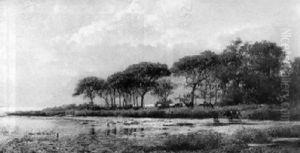 Fluslandschaft Mit Weidendem Vieh by Otto Guenther-Naumburg