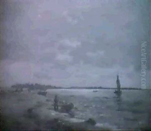 Strandansicht Mit Fischerbooten by Otto Guenther-Naumburg
