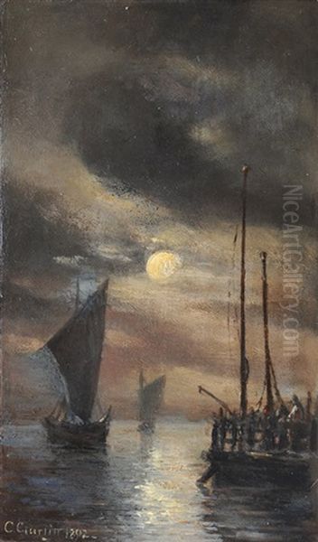Moonlit Harbour - view 1