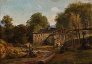 An Old Watermill In The Mountains