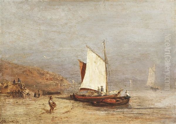 Uferlandschaft Mit Segelbooten - view 1