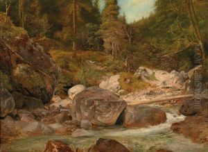 Gebirgsbach by Louis Gurlitt