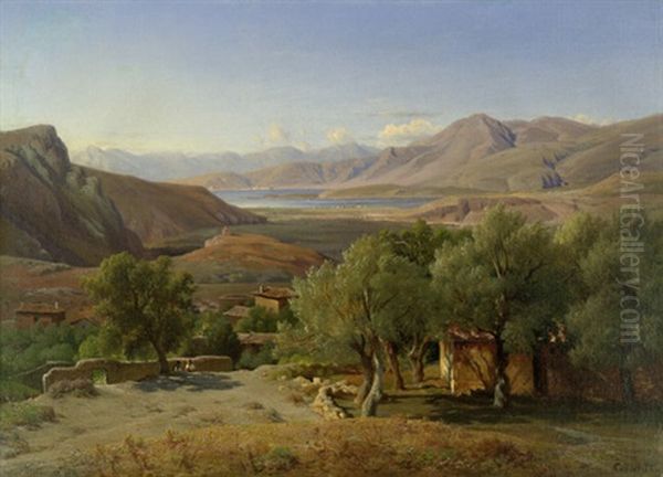 Blick Von Chryso Bei Delphi Auf Itea Am Golf Von Korinth - view 1