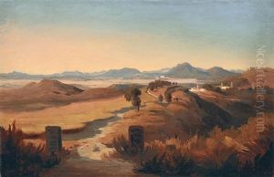 Landscape In The Alban Hills by Louis Gurlitt