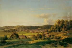 Holsteinische Landschaft Mit Einem Stadtchen