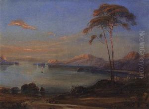 Italienische Kustenlandschaft (bei Sorrent?) by Louis Gurlitt
