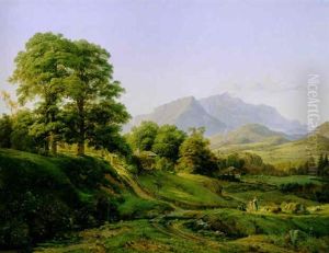 Landschaft Bei Salzburg by Louis Gurlitt