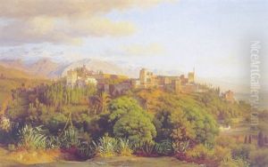 Alhambra, Med Sierra Nevada I Baggrunden