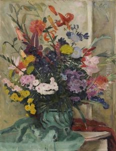 Stillleben Mit Sommerblumen by Otto Gussmann