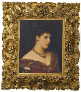 Bildnis Der Schriftstellerin Aloisia Kirschner (ossip Schubin) by Karl Gussow