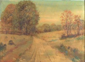 California Autumn Landscape by Herman (Henry) Gustavson