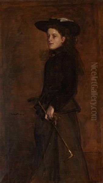 Portrait Of Mary Martin In A Riding Habit - view 1