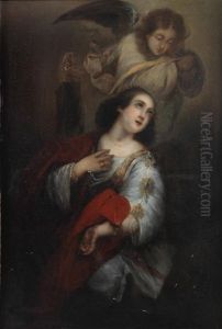Saint Catherine Of Alexandria by Jose Gutierrez de la Vega