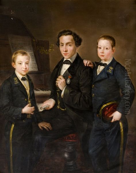 Retrato De Tres Jovenes - view 1