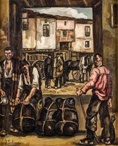 Cargadores De Vino by Jose Gutierrez Solana