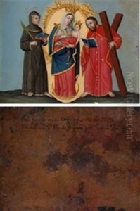 Virgen Con Nino Y Santos by Joaquin Gutierrez