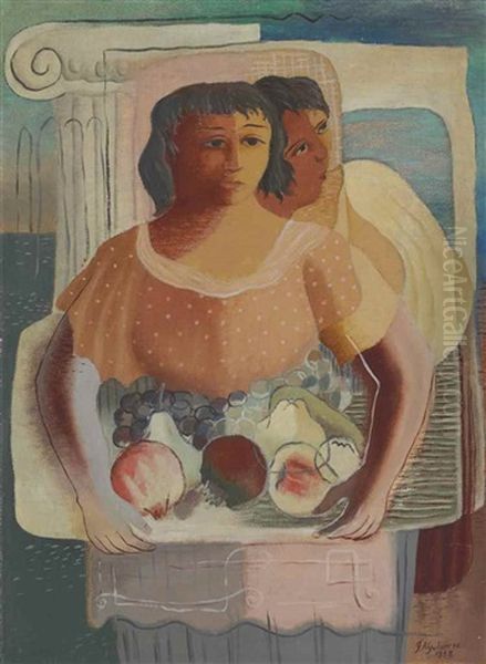 Dos Mujeres Con Frutas - view 1