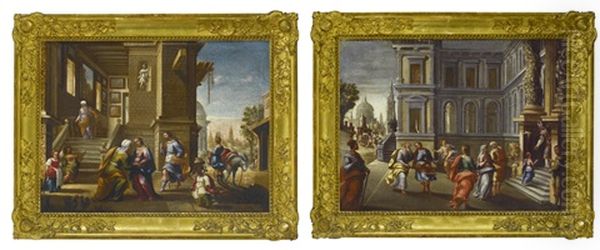 The Visitation; The Presentation Of The Virgin At The Temple (pair) - view 1