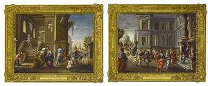 The Visitation; The Presentation Of The Virgin At The Temple (pair) by Francisco Gutierrez