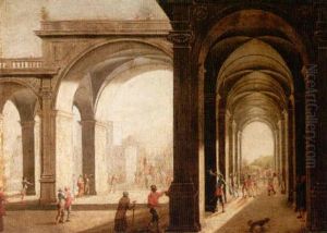 An Architectural Capriccio With Christ Being Led To Cavalry An Architectural Capriccio With Christ Being Led To Cavalry