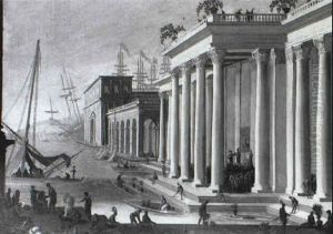 Capriccio Of A Mediterranean Port by Francisco Gutierrez