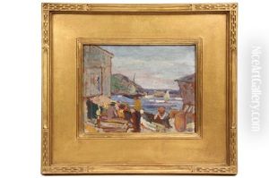 Fish Houses, Monhegan by Bernhard Gutmann