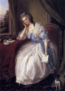 Portrait Of A Lady With Love Letter by Ludwig Guttenbrunn
