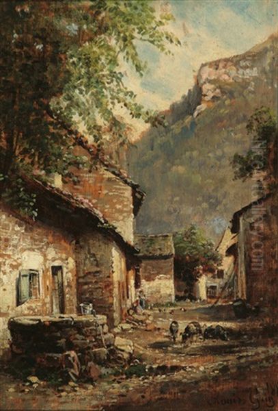 Rural Landscape With Pigs - view 1