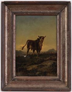 Taureau Dans Un Paysage