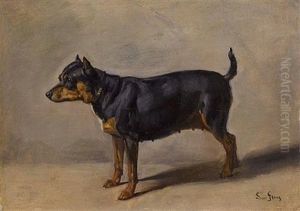 A Terrier by Louis Jean Baptiste Guy