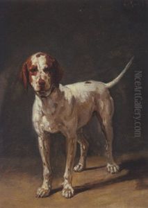 Le Chien De Chasse by Louis Jean Baptiste Guy